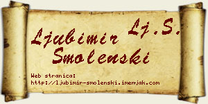 Ljubimir Smolenski vizit kartica